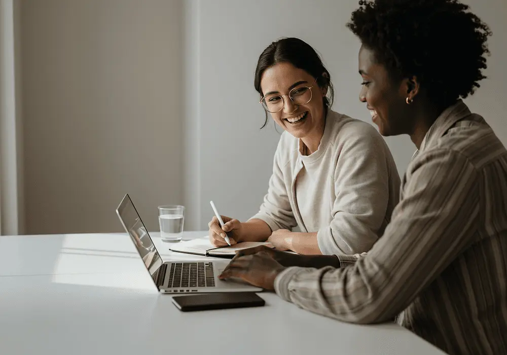 Meeting with two people