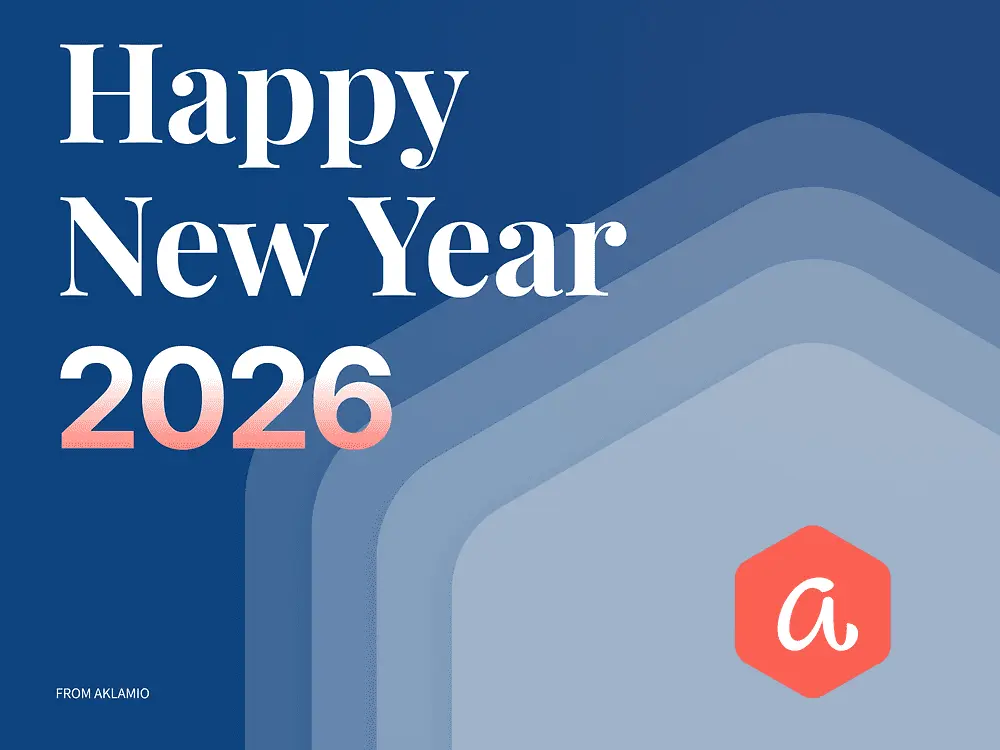 ✨ Happy New Year 2026 from the Aklamio Team! 🎉