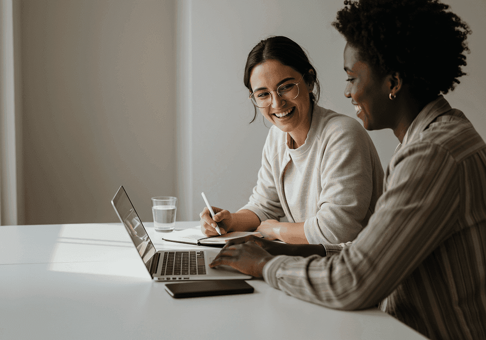 Meeting with two people