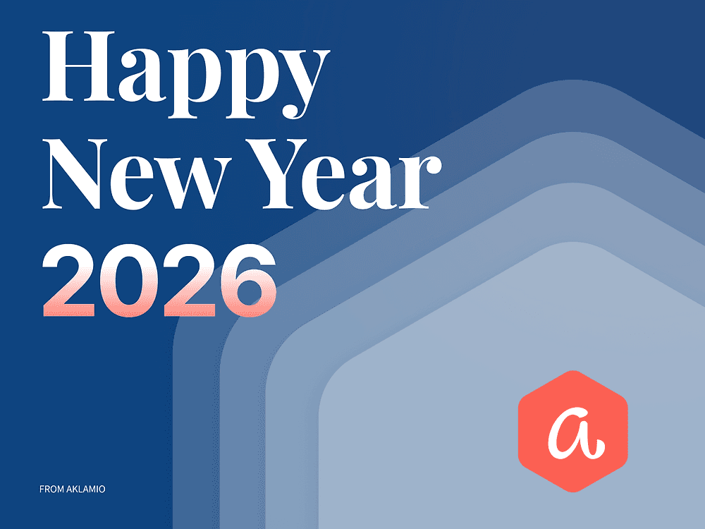 ✨ Bonne année 2026 de la part de l’équipe Aklamio ! 🎉